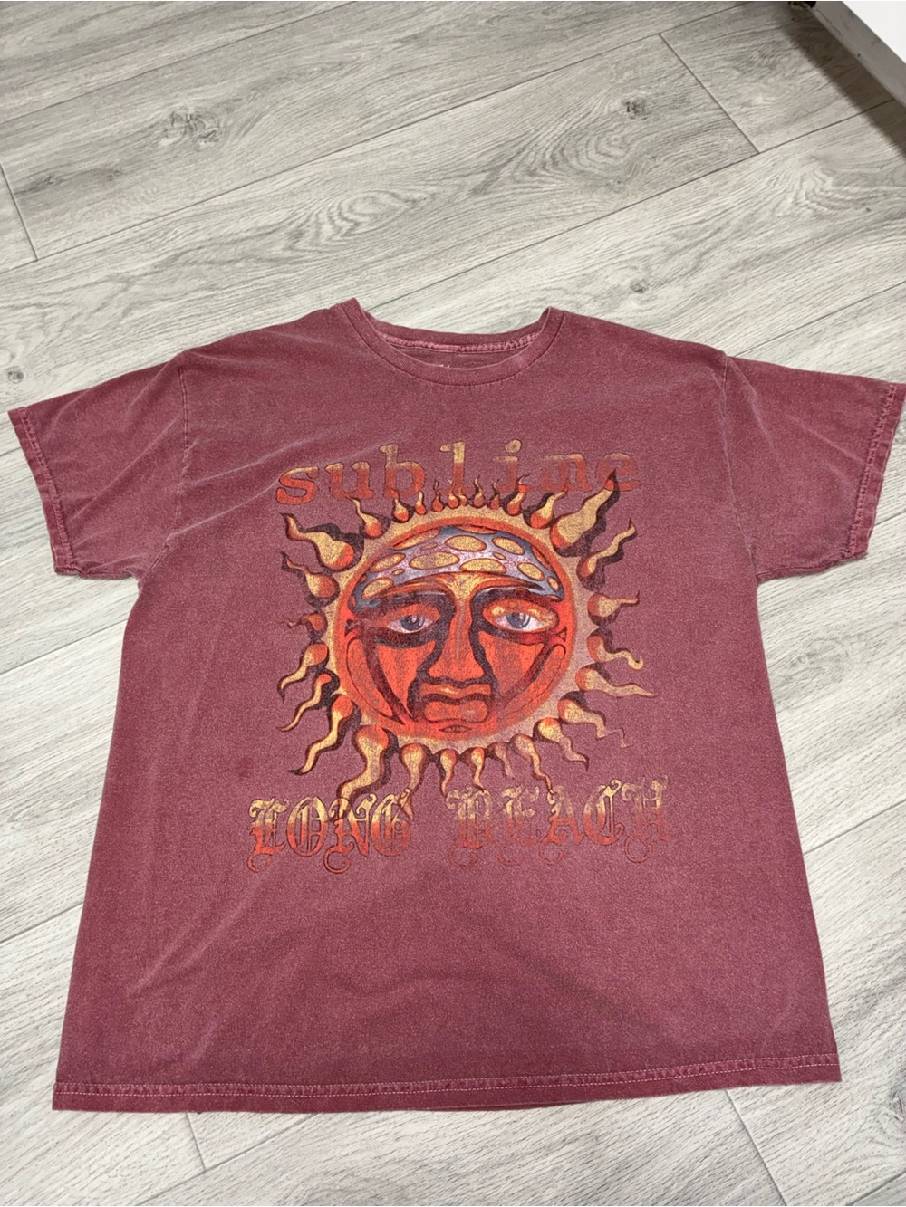 Sublime 40oz to Freedom Sun Graphic Tee Faded Red M